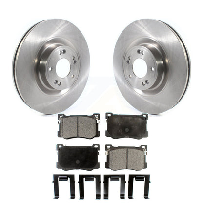 Rotors de frein avant et Kit de plaquettes semi-métalliques pour Hyundai Genesis G80 Kia K900 3.8