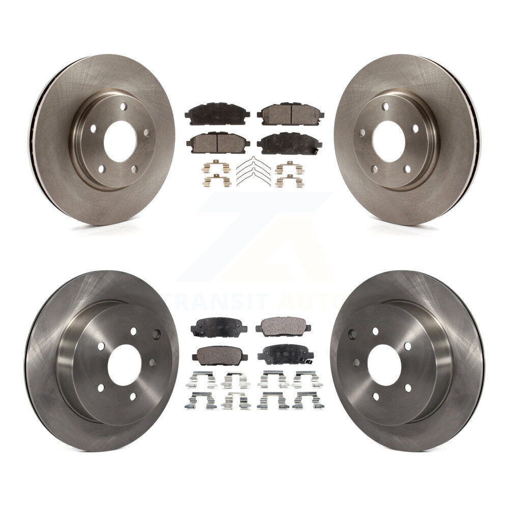 Kit de rotor de frein à disque avant et arrière et plaquettes semi-métalliques pour Nissan Ques 2011-2017