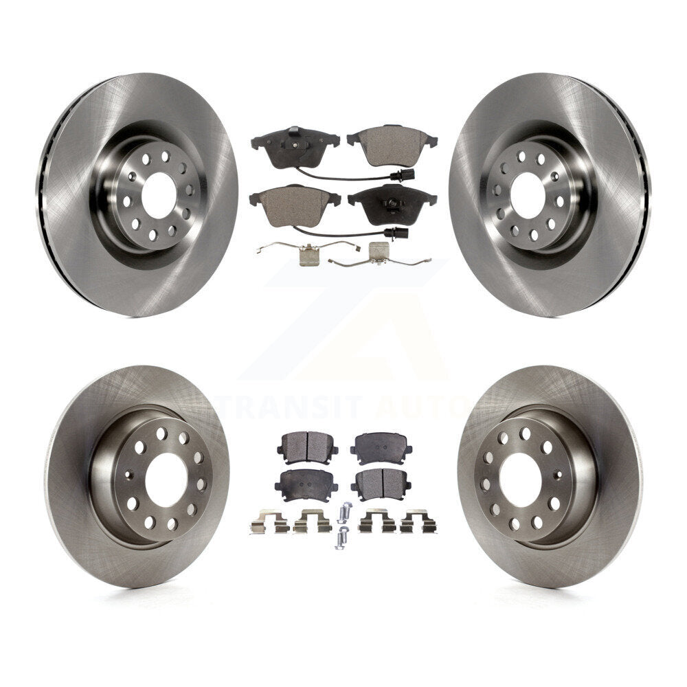 Kit de rotors de frein à disque avant et arrière et plaquettes semi-métalliques pour Volkswagen Passat