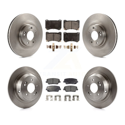 Kit de rotors de frein à disque avant et arrière et plaquettes semi-métalliques pour Hyundai Genesis 4.6