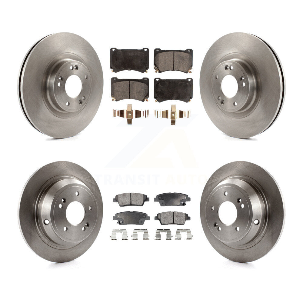 Kit de rotors de frein à disque avant et arrière et plaquettes semi-métalliques pour Hyundai Genesis