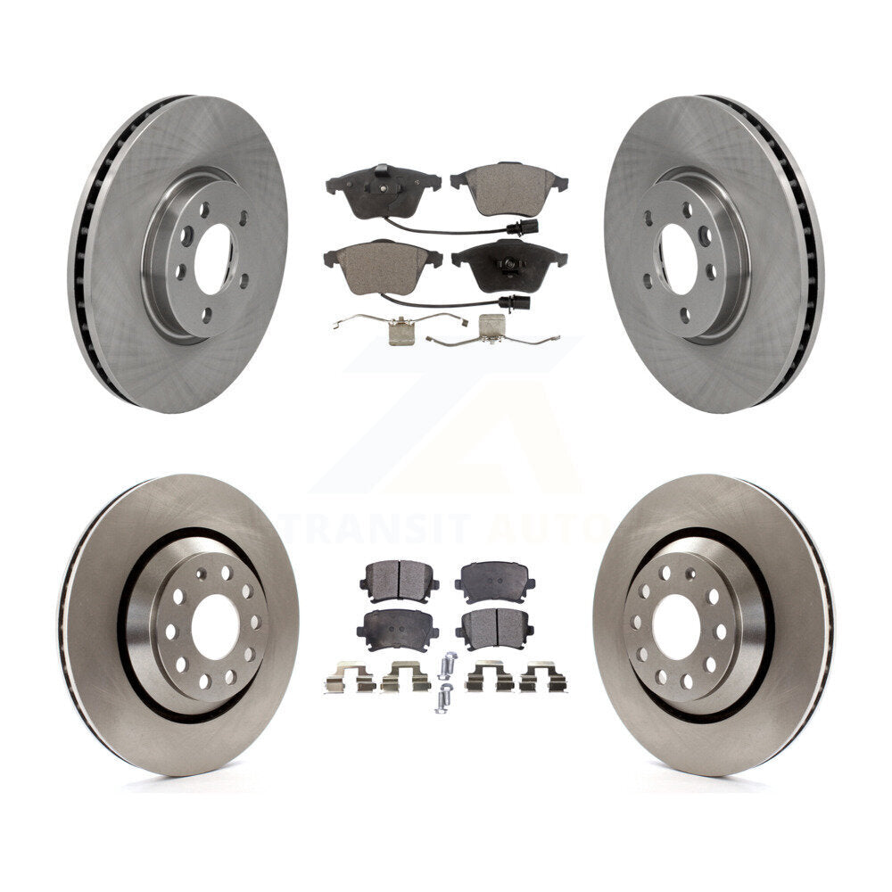 Kit de disques de frein à disque avant et arrière et plaquettes semi-métalliques pour Volkswagen CC