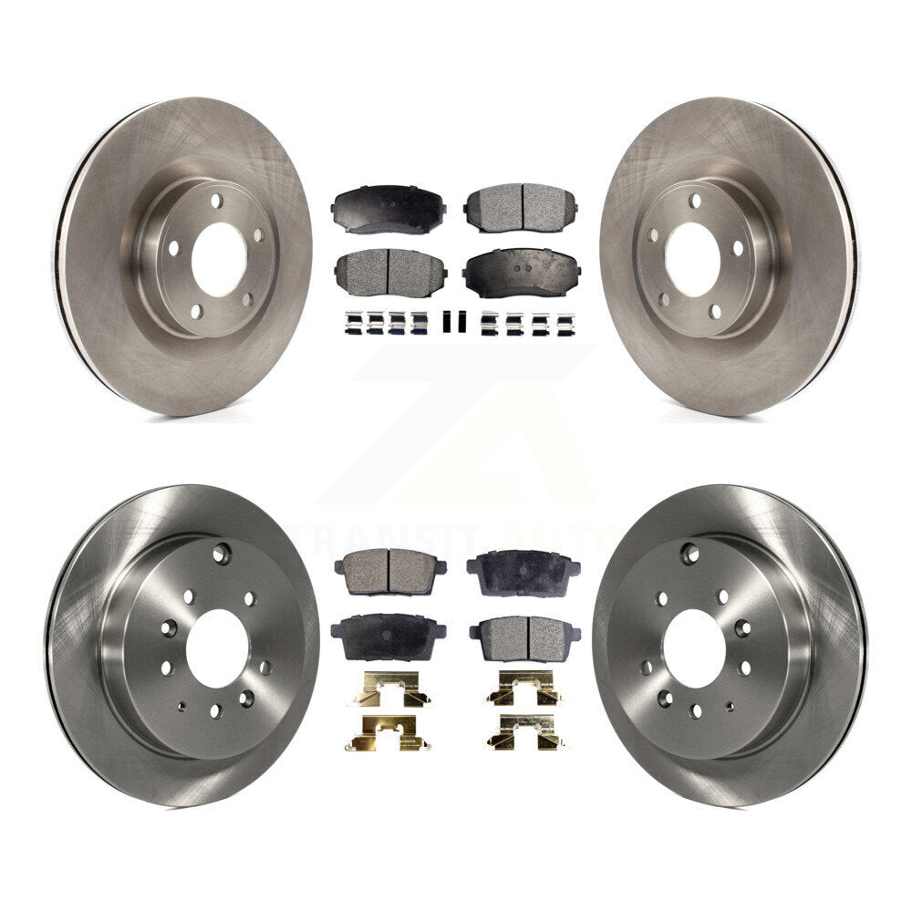 Rotors de frein à disque avant et arrière et Kit de plaquettes semi-métalliques pour Ford Edge Lincoln MK