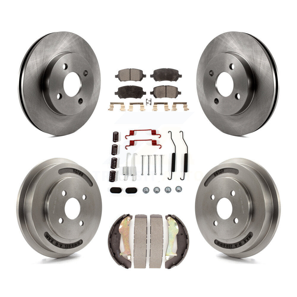 Kit de tambour à plaquettes semi-métalliques pour rotors de frein avant et arrière (7 pièces) pour Chevrolet Cobalt G