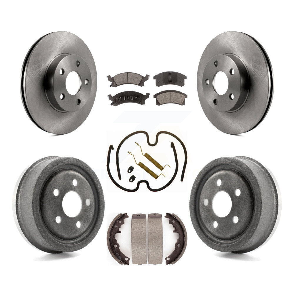Kit de tambour à plaquettes semi-métalliques, Rotor de frein à disque avant et arrière (7 pièces) pour Pontiac Sunfir