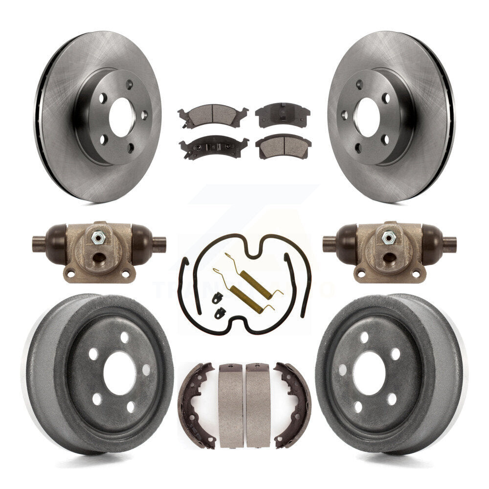 Kit de tambour à plaquettes semi-métalliques, Rotor de frein à disque avant et arrière (9 pièces) pour Pontiac Sunfir
