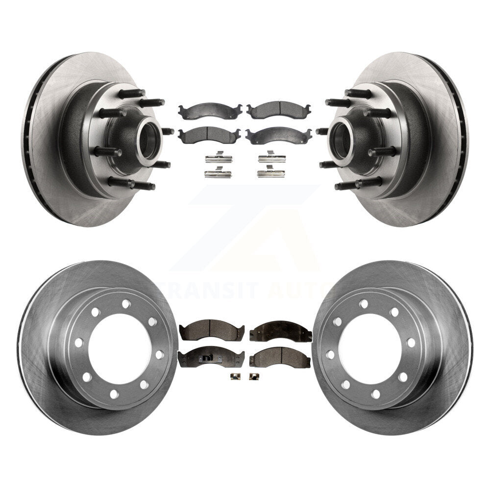 Rotors de frein à disque avant et arrière, Kit de plaquettes semi-métalliques pour Ford Econoline Super Dut