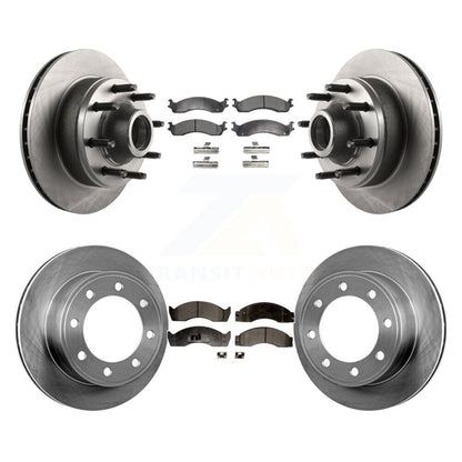 Rotors de frein à disque avant et arrière, Kit de plaquettes semi-métalliques pour Ford Econoline Super Dut