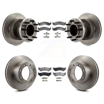 Kit de rotors de frein à disque avant et arrière et plaquettes semi-métalliques pour Ford E-350 Super Dut