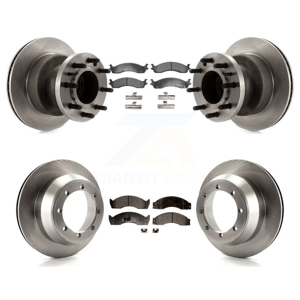 Rotors de frein à disque avant et arrière, Kit de plaquettes semi-métalliques pour Ford Econoline Super Dut