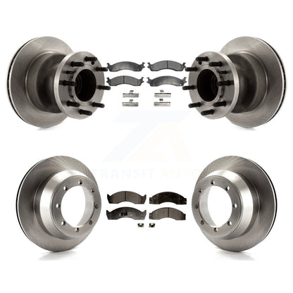 Rotors de frein à disque avant et arrière, Kit de plaquettes semi-métalliques pour Ford Econoline Super Dut