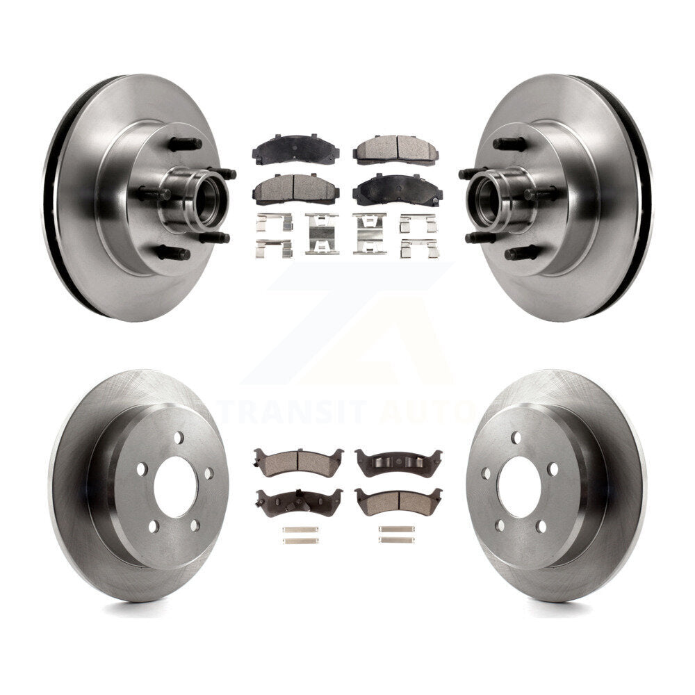 Kit de rotors de frein à disque avant et arrière et plaquettes semi-métalliques pour Ford Ranger