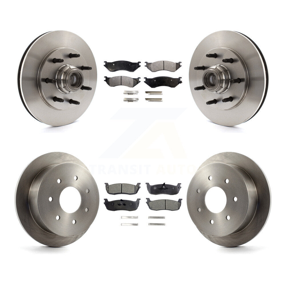 Kit de rotors de frein à disque avant et arrière et plaquettes semi-métalliques pour Ford F-150 F-250 HD