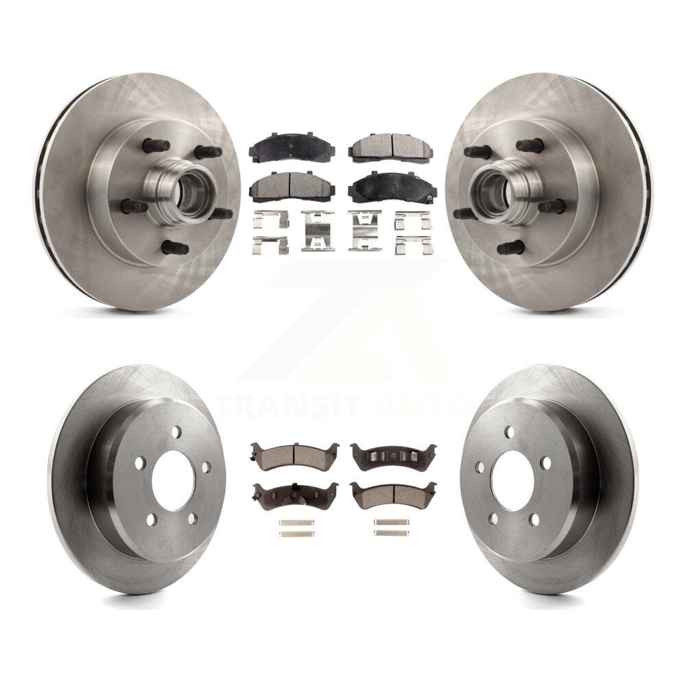 Kit de rotors de frein à disque avant et arrière et plaquettes semi-métalliques pour Ford Ranger