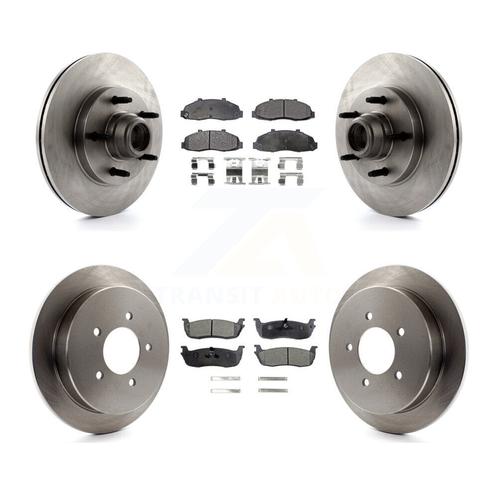 Kit de disques de frein à disque avant et arrière et plaquettes semi-métalliques pour Ford F-150