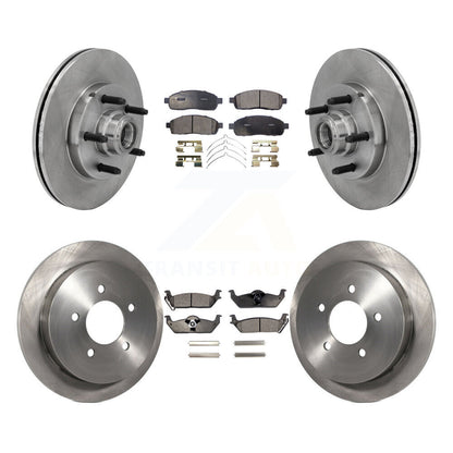 Kit de disques de frein à disque avant et arrière et plaquettes semi-métalliques pour Ford F-150 RWD 2004