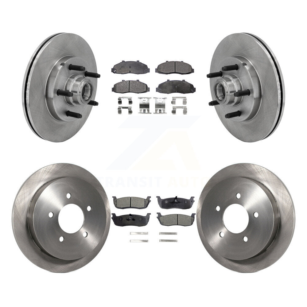 Kit de rotor de frein avant et arrière et plaquettes semi-métalliques pour Lincoln Blackwoo 2002-2003