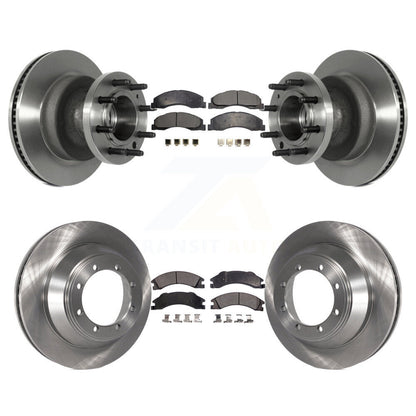 Kit de rotors de frein à disque avant et arrière et plaquettes semi-métalliques pour Ford E-450 Super Dut