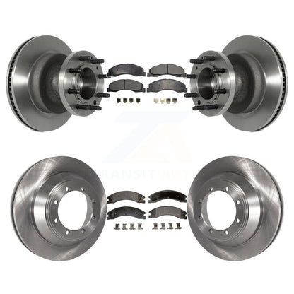 Kit de rotors de frein à disque avant et arrière et plaquettes semi-métalliques pour Ford E-450 Super Dut