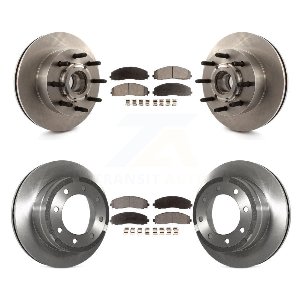 Kit de rotors de frein à disque avant et arrière et plaquettes semi-métalliques pour Ford F-350 Super Dut