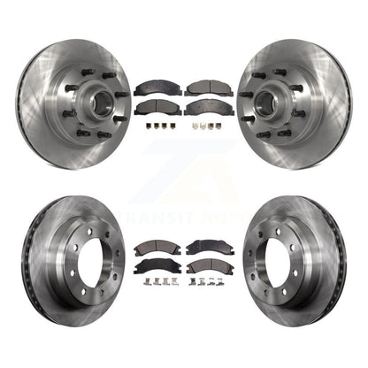 Kit de rotor de frein avant et arrière et plaquettes semi-métalliques pour Ford E-350 Super Duty E-25