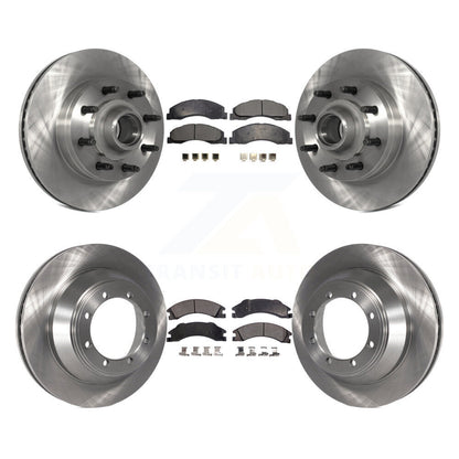 Kit de rotors de frein à disque avant et arrière et plaquettes semi-métalliques pour Ford E-450 Super Dut