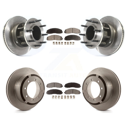 Kit de rotor de frein avant et arrière et plaquettes semi-métalliques pour Ford F-350 Super Duty F-25