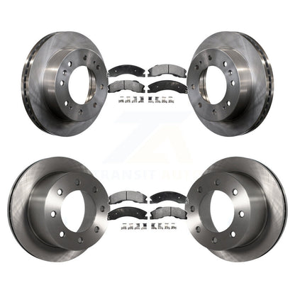 Kit de rotors de frein avant et arrière et plaquettes semi-métalliques pour GMC Sierra 3500 HD Chevrole