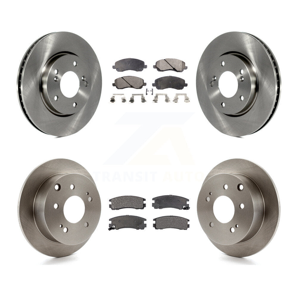 Kit de rotors de frein à disque avant et arrière et plaquettes semi-métalliques pour Mitsubishi Galant