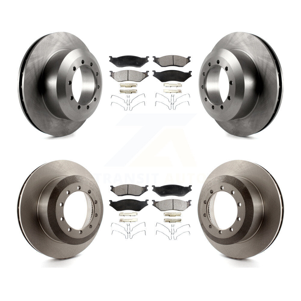 Kit de rotor de frein avant et arrière et plaquettes semi-métalliques pour châssis de camping-car Ford F-53