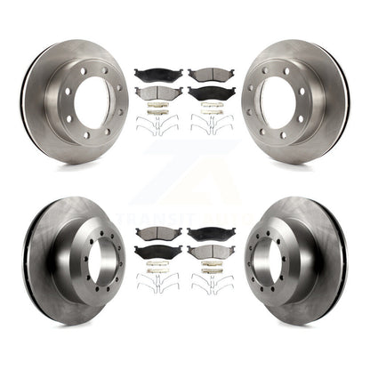Kit de rotor de frein avant et arrière et plaquettes semi-métalliques pour Ford F-450 Super Duty F-55