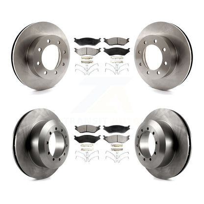 Kit de rotor de frein avant et arrière et plaquettes semi-métalliques pour Ford E-550 Super Duty F-45