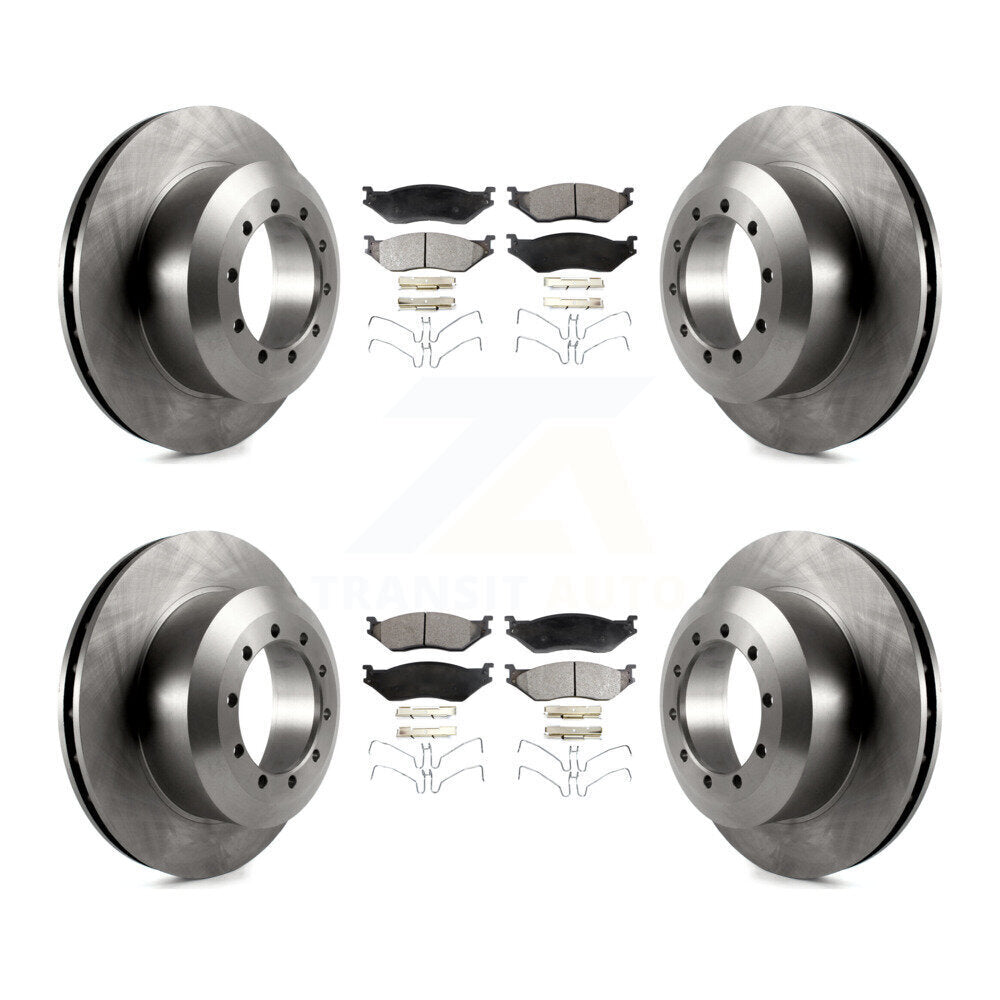 Kit de rotor de frein avant et arrière et plaquettes semi-métalliques pour châssis de camping-car Ford F-53