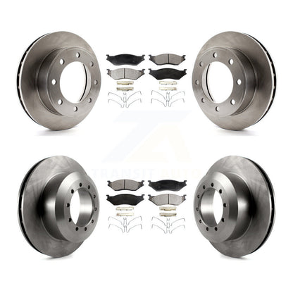 Kit de rotor de frein avant et arrière et plaquettes semi-métalliques pour Ford F-450 Super Duty F-55
