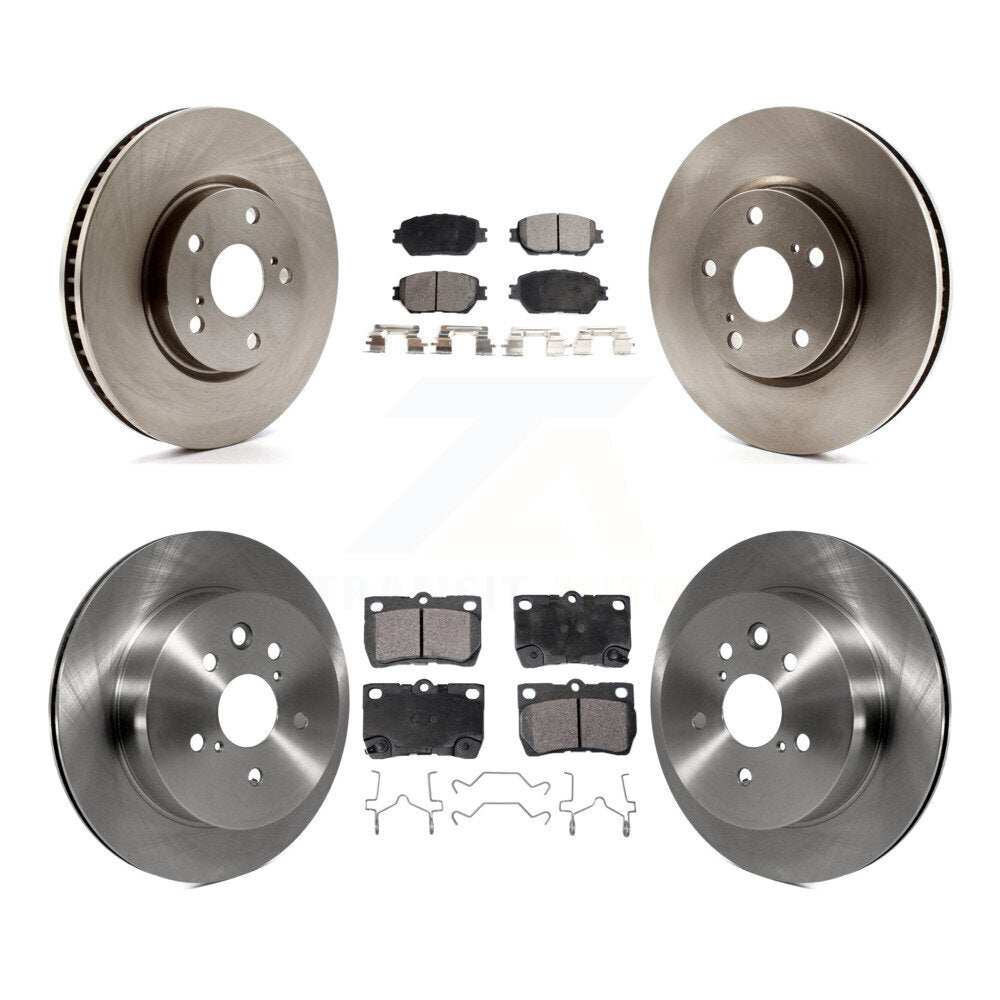 Rotors de frein à disque avant et arrière et Kit de plaquettes semi-métalliques (6 pièces) pour Lexus IS250 GS30
