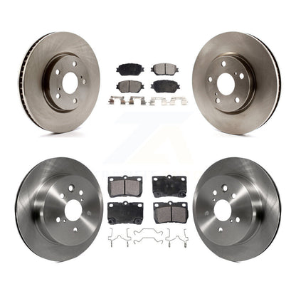 Rotors de frein à disque avant et arrière et Kit de plaquettes semi-métalliques (6 pièces) pour Lexus IS250 GS30