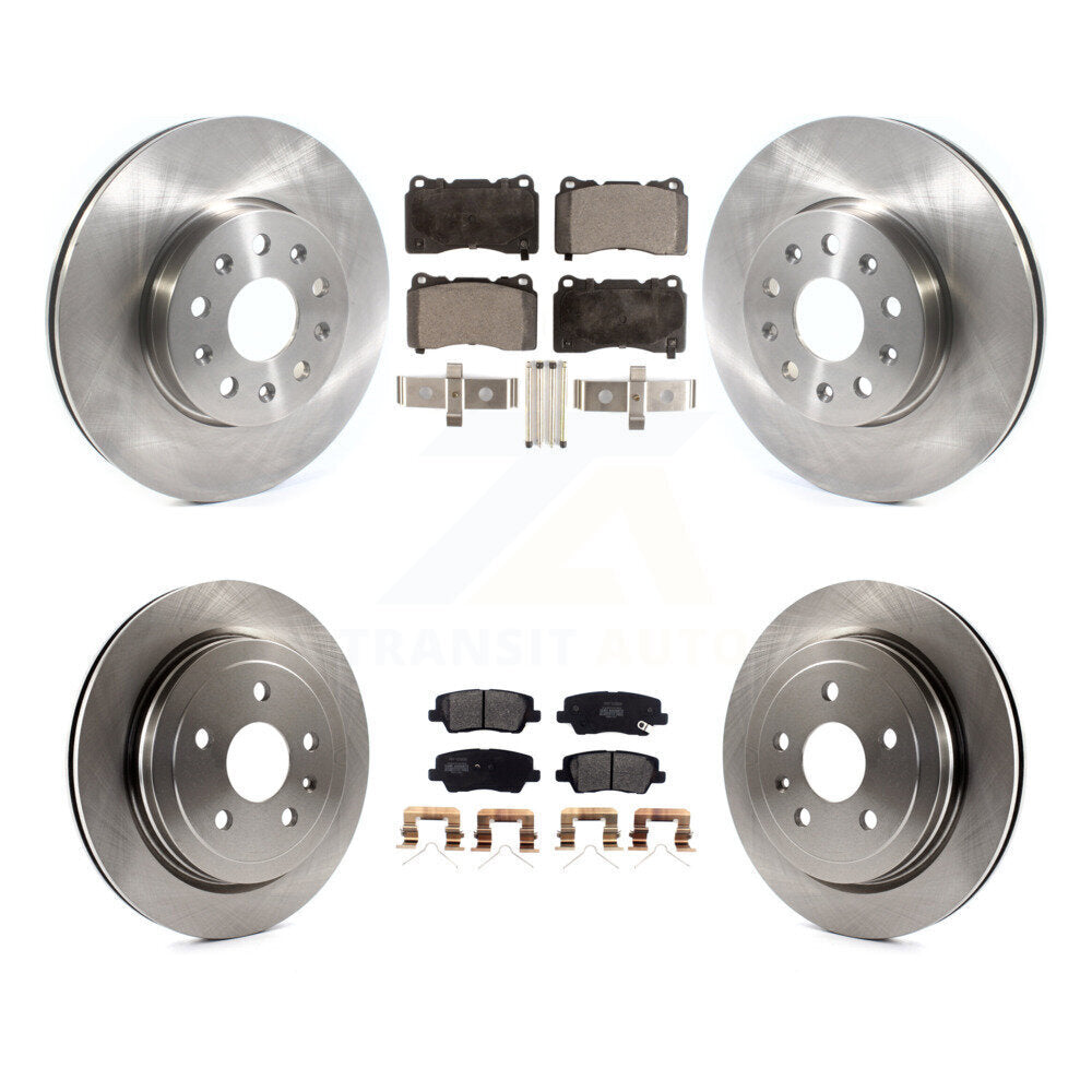 Kit de disques de frein à disque avant et arrière et plaquettes semi-métalliques pour Cadillac CTS