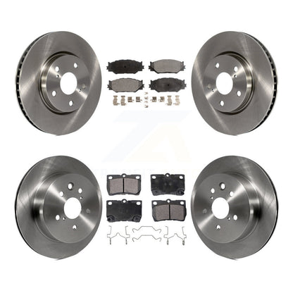 Rotors de frein à disque avant et arrière et Kit de plaquettes semi-métalliques pour Lexus IS250 2010 – 2013