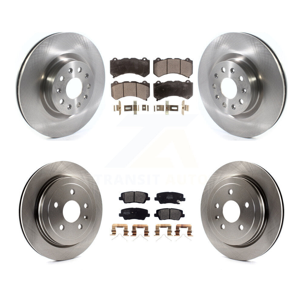 Kit de disques de frein à disque avant et arrière et plaquettes semi-métalliques pour Cadillac CTS