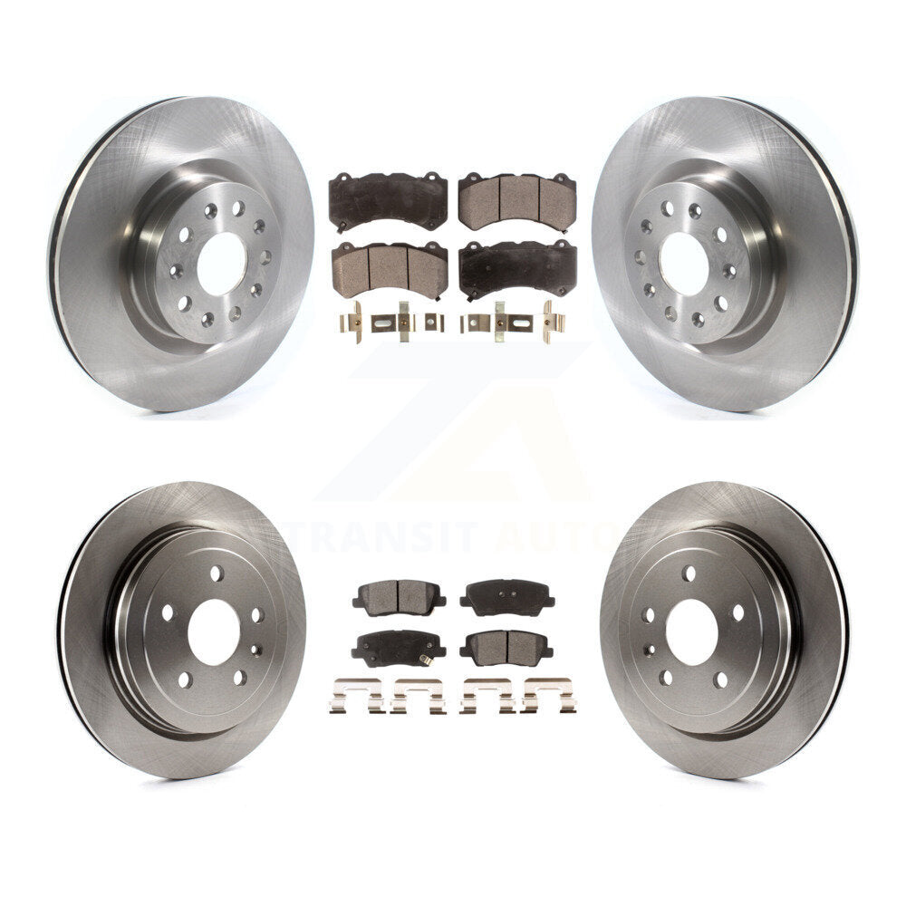 Kit de disques de frein à disque avant et arrière et plaquettes semi-métalliques pour Cadillac CTS