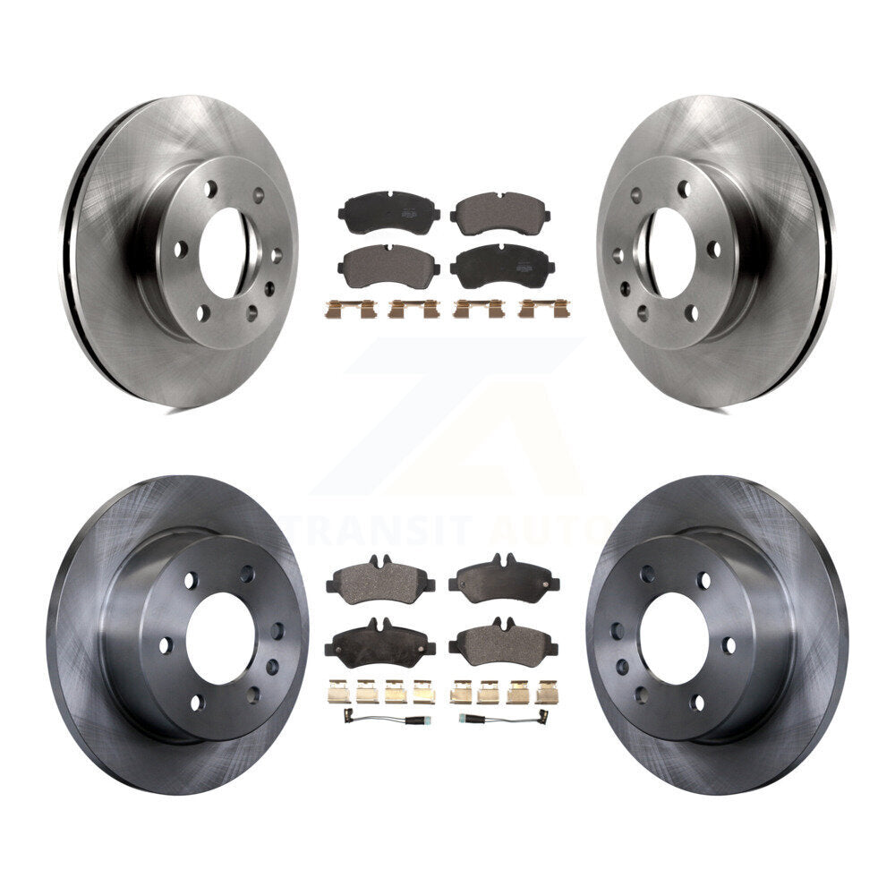 Kit de rotors de frein à disque avant et arrière et plaquettes semi-métalliques pour Dodge Sprinter 3500