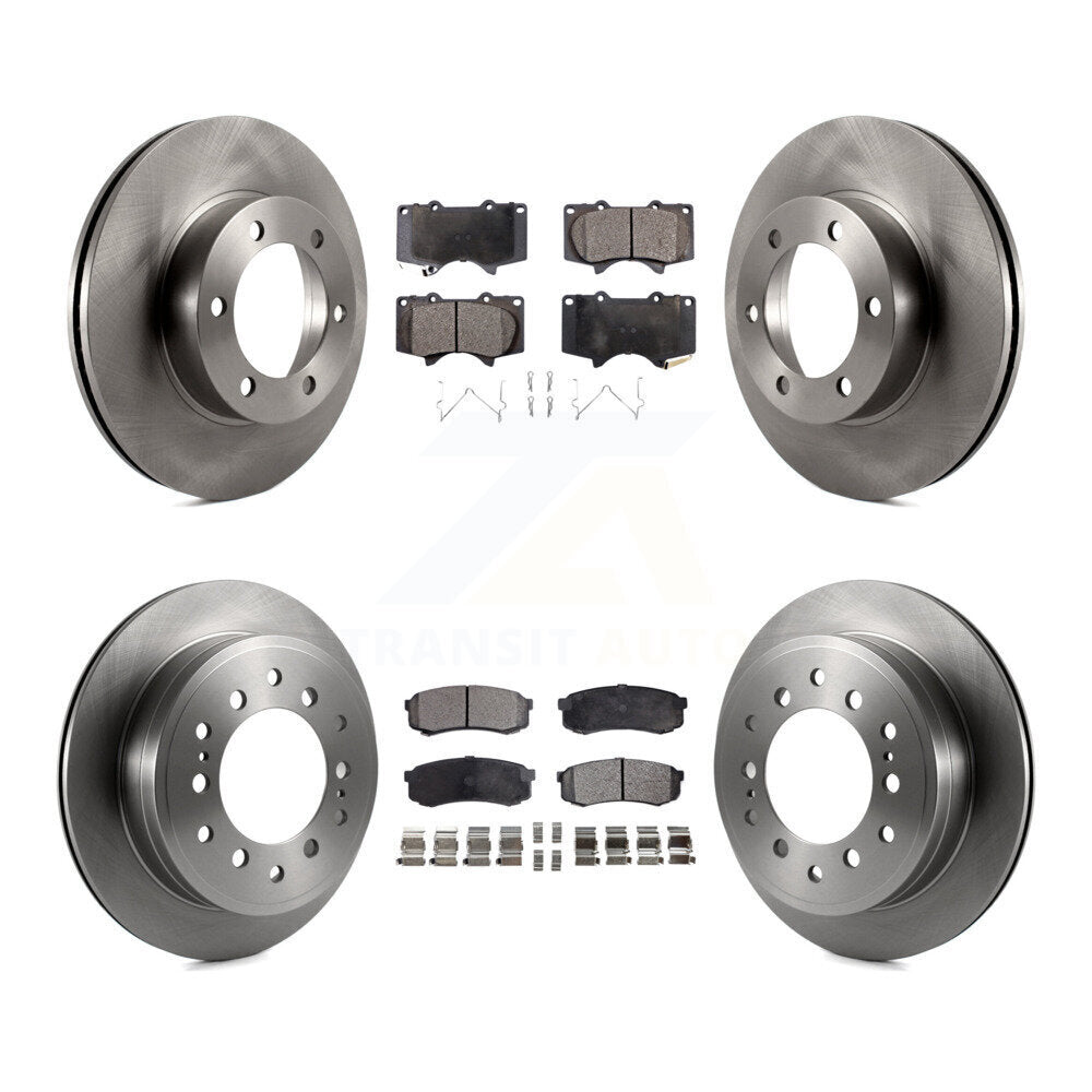 Kit de rotors de frein à disque avant et arrière et plaquettes semi-métalliques pour Toyota Sequoia