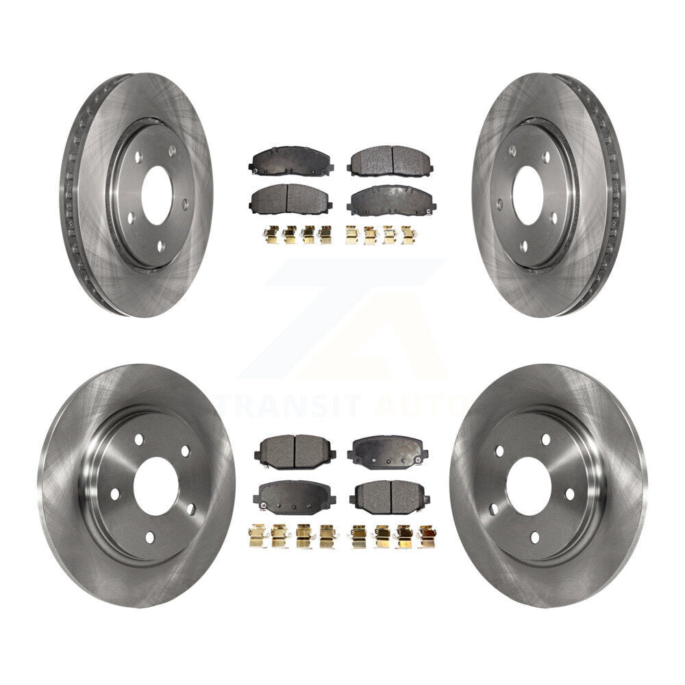 Kit de rotors de frein à disque avant et arrière et plaquettes semi-métalliques pour Dodge Grand Caravan
