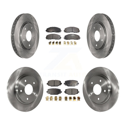 Kit de rotors de frein à disque avant et arrière et plaquettes semi-métalliques pour Dodge Grand Caravan