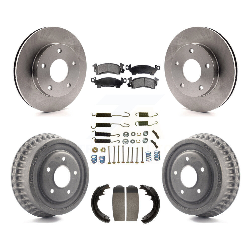 Rotors de frein à disque avant et arrière, plaquettes semi-métalliques et Kit de tambour (7 pièces) pour GMC Jimm