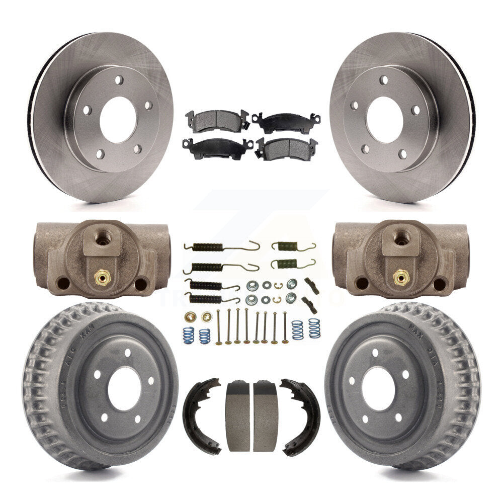 Rotors de frein à disque avant et arrière, plaquettes semi-métalliques et Kit de tambour (9 pièces) pour GMC Jimm