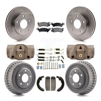 Rotors de frein à disque avant et arrière, plaquettes semi-métalliques et Kit de tambour (9 pièces) pour GMC Jimm