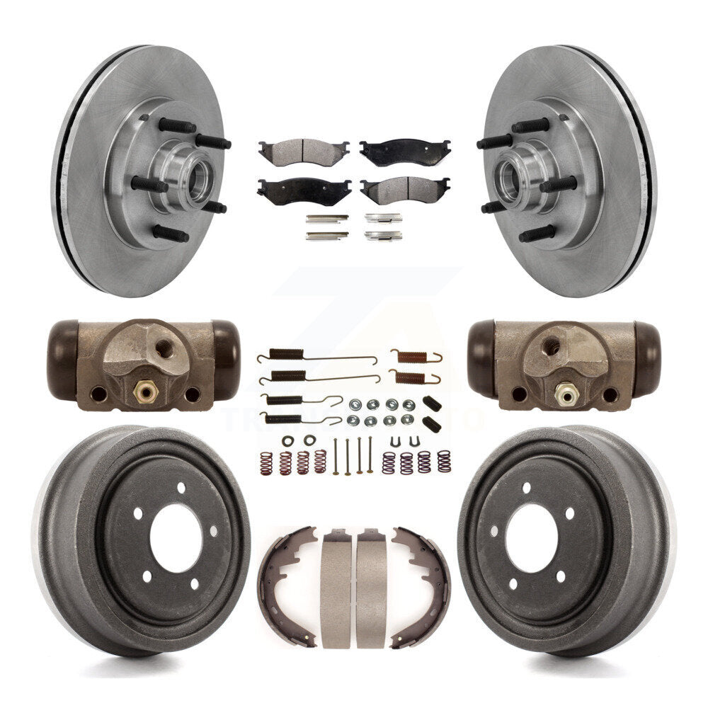 Kit de tambours à plaquettes semi-métalliques pour rotors de frein avant et arrière (9 pièces) pour Ford F-150 RW 1999