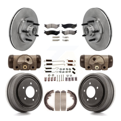 Kit de tambours à plaquettes semi-métalliques pour rotors de frein avant et arrière (9 pièces) pour Ford F-150 RW 1999