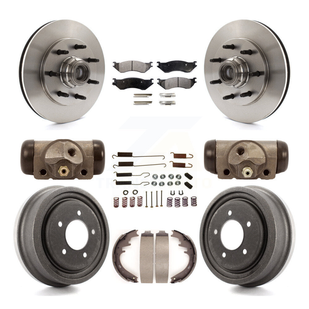 Kit de tambours à plaquettes semi-métalliques pour rotors de frein avant et arrière (9 pièces) pour Ford F-150 RW 1999